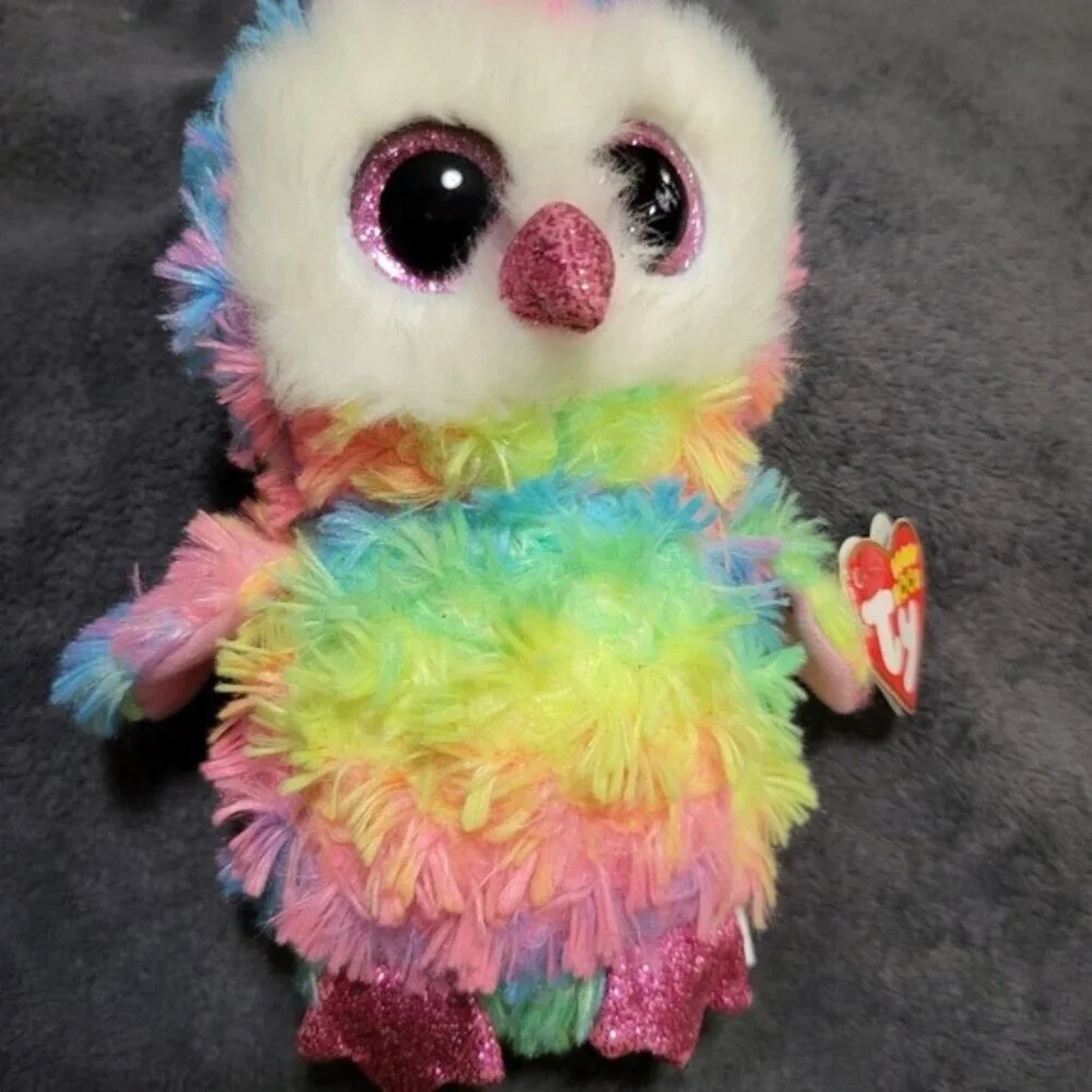 Ty Beanie Boos Rainbow Owl Plush Toy